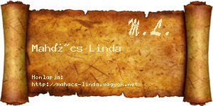 Mahács Linda névjegykártya